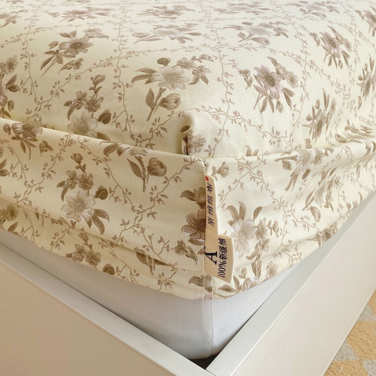 91家纺网 家纺一手货源 找家纺 （总）春皖家纺 2026新款全棉老粗布席子凉席工艺款单床笠床笠单件