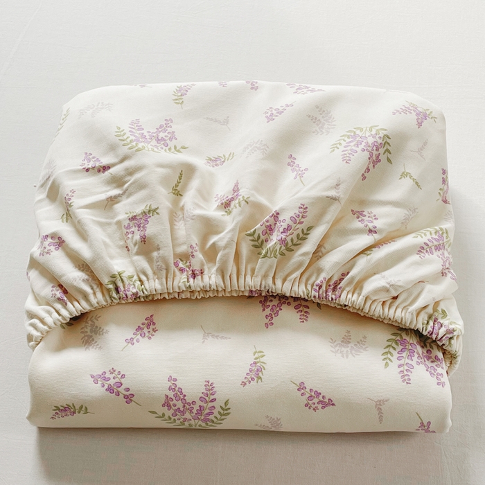 91家纺网 家纺一手货源 找家纺 春皖家纺 2026新款全棉老粗布席子凉席工艺款单床笠床笠单件 浪漫紫