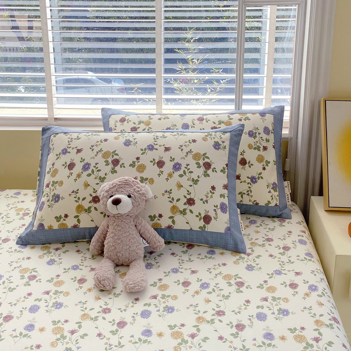 91家纺网 家纺一手货源 找家纺 春皖家纺 2026新款全棉老粗布席子凉席工艺款单床笠床笠单件 田园梦