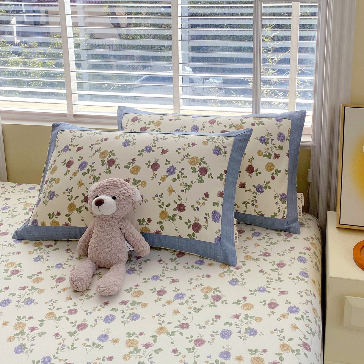 91家纺网 家纺一手货源 找家纺 春皖家纺 2026新款全棉老粗布席子凉席工艺款单床笠床笠单件 田园梦