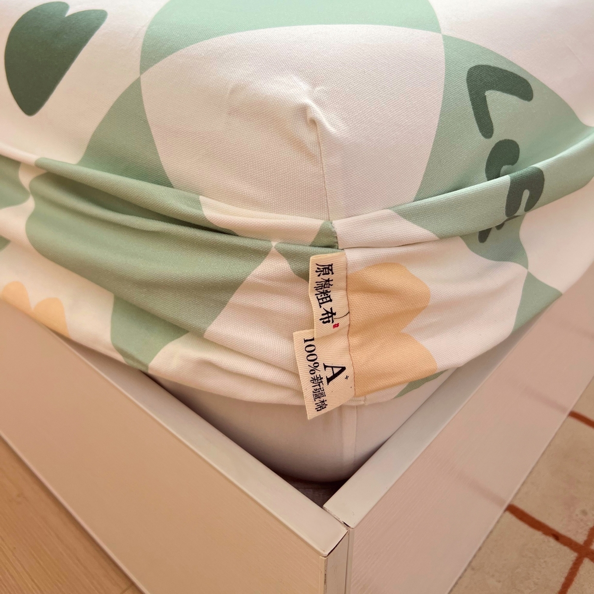 91家纺网 家纺一手货源 找家纺 春皖家纺 2026新款全棉老粗布席子凉席工艺款单床笠床笠单件 幸运