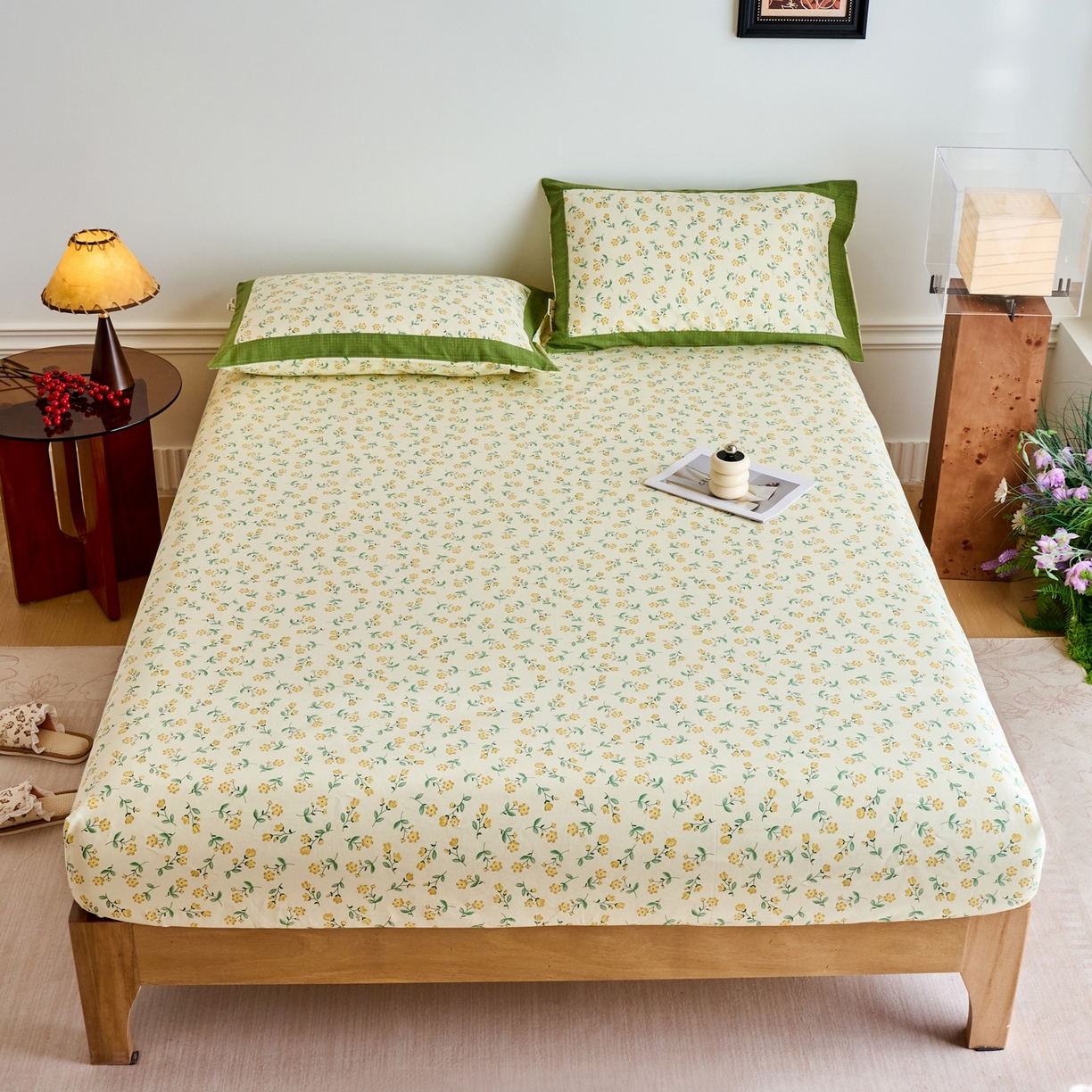 91家纺网 家纺一手货源 找家纺 春皖家纺 2026新款全棉老粗布席子凉席工艺款单床笠床笠单件 伊兰