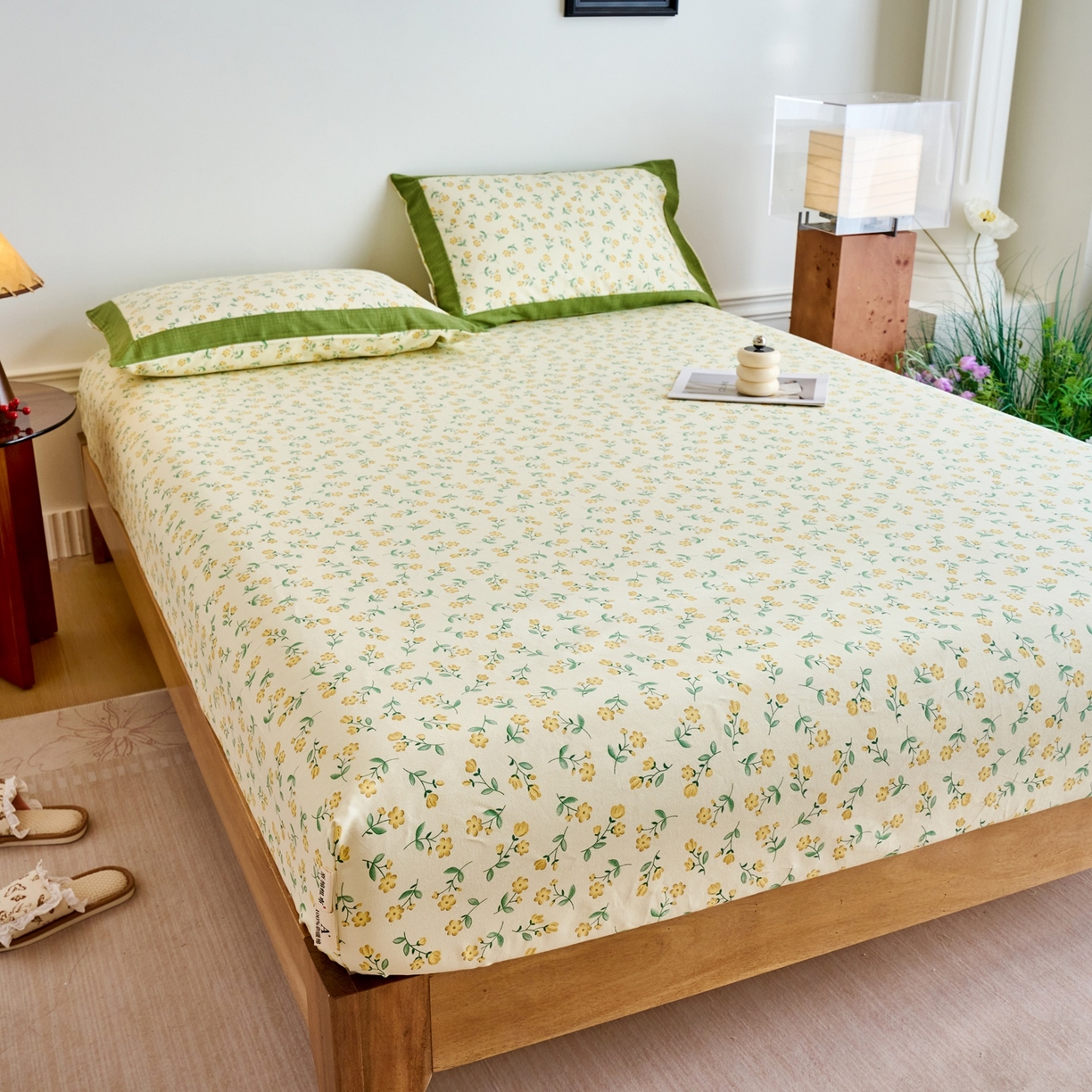 91家纺网 家纺一手货源 找家纺 春皖家纺 2026新款全棉老粗布席子凉席工艺款单床笠床笠单件 伊兰