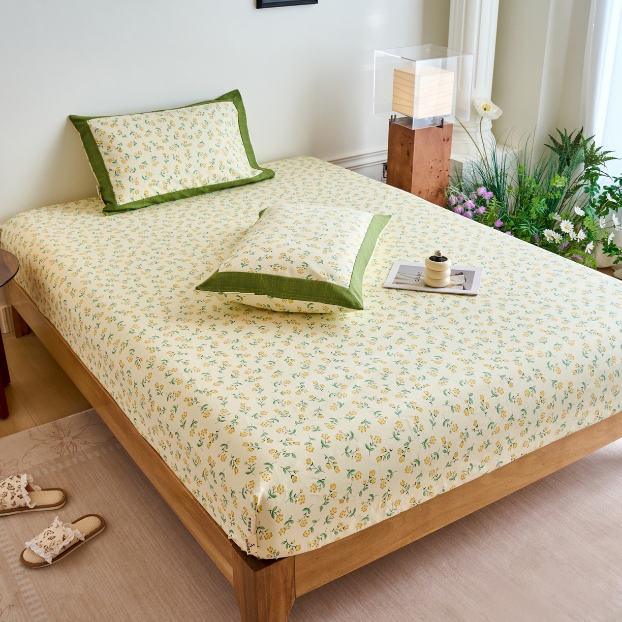 91家纺网 家纺一手货源 找家纺 春皖家纺 2026新款全棉老粗布席子凉席工艺款单床笠床笠单件 伊兰