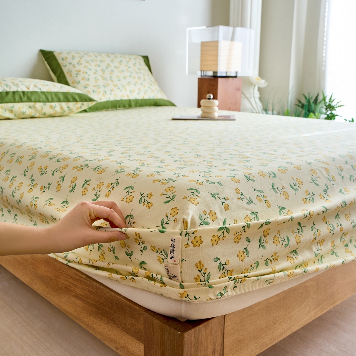 91家纺网 家纺一手货源 找家纺 春皖家纺 2026新款全棉老粗布席子凉席工艺款单床笠床笠单件 伊兰