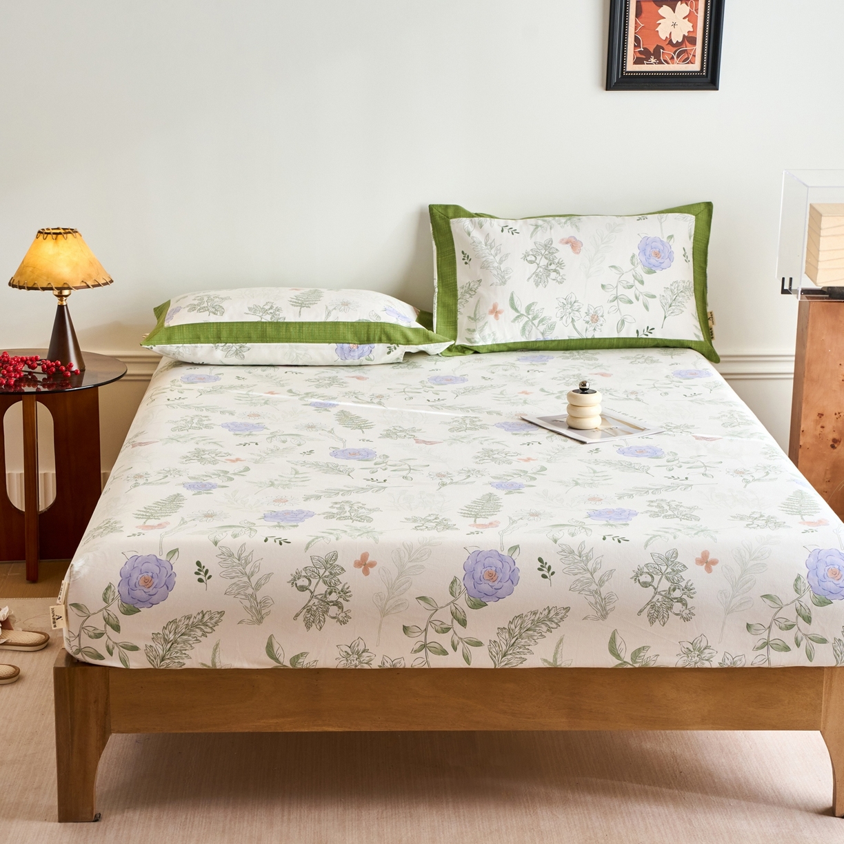 91家纺网 家纺一手货源 找家纺 春皖家纺 2026新款全棉老粗布席子凉席工艺款单床笠床笠单件 逸云