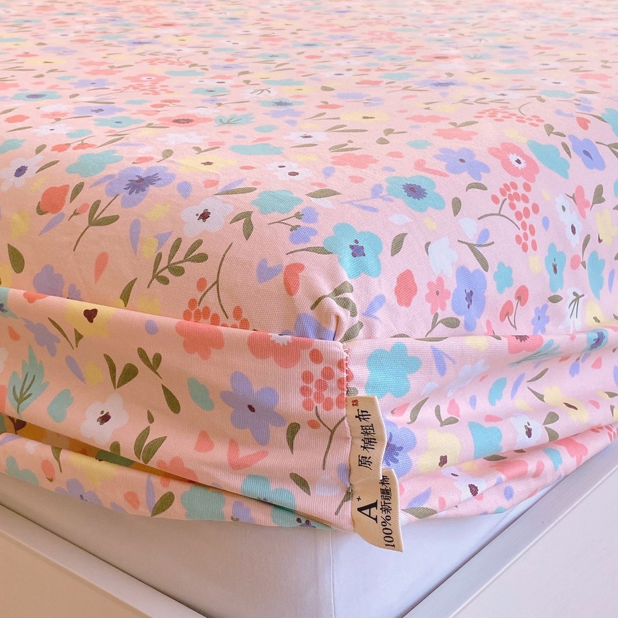 91家纺网 家纺一手货源 找家纺 春皖家纺 2026新款全棉老粗布席子凉席工艺款单床笠床笠单件 织梦