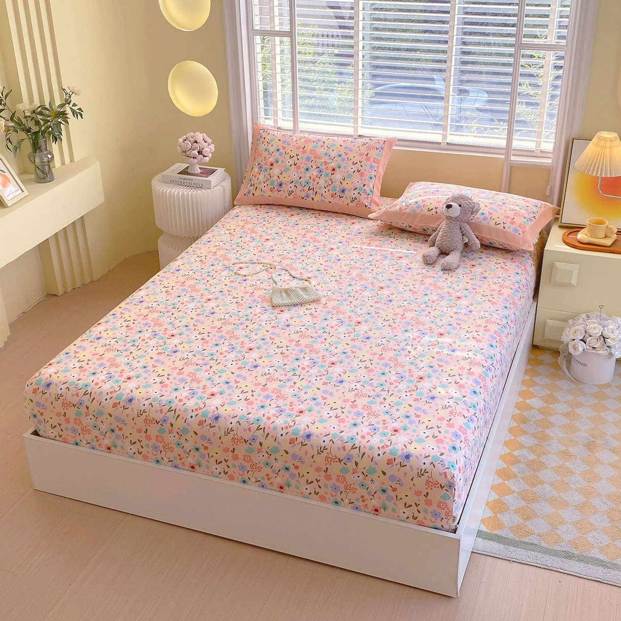 91家纺网 家纺一手货源 找家纺 春皖家纺 2026新款全棉老粗布席子凉席工艺款单床笠床笠单件 织梦