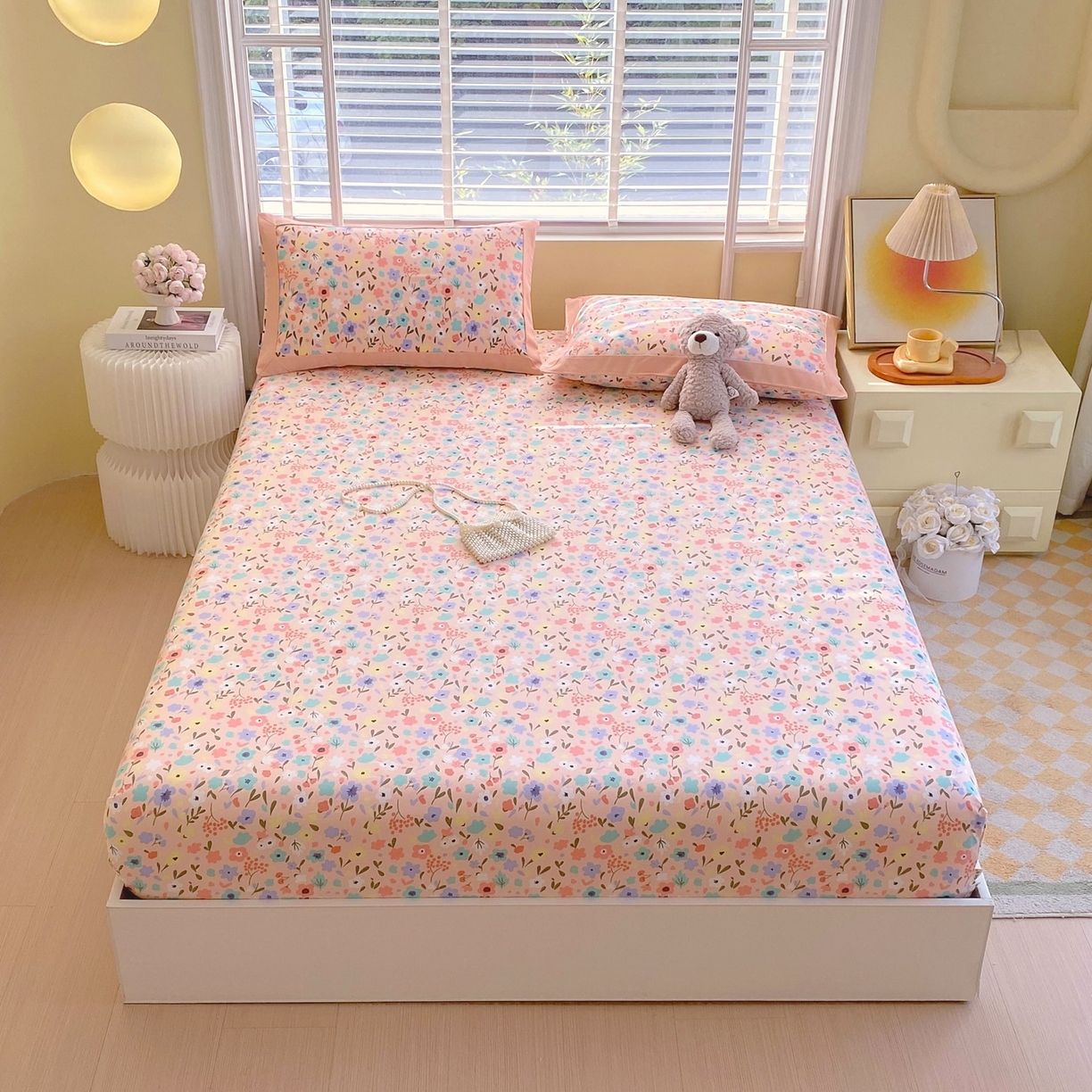 91家纺网 家纺一手货源 找家纺 春皖家纺 2026新款全棉老粗布席子凉席工艺款单床笠床笠单件 织梦