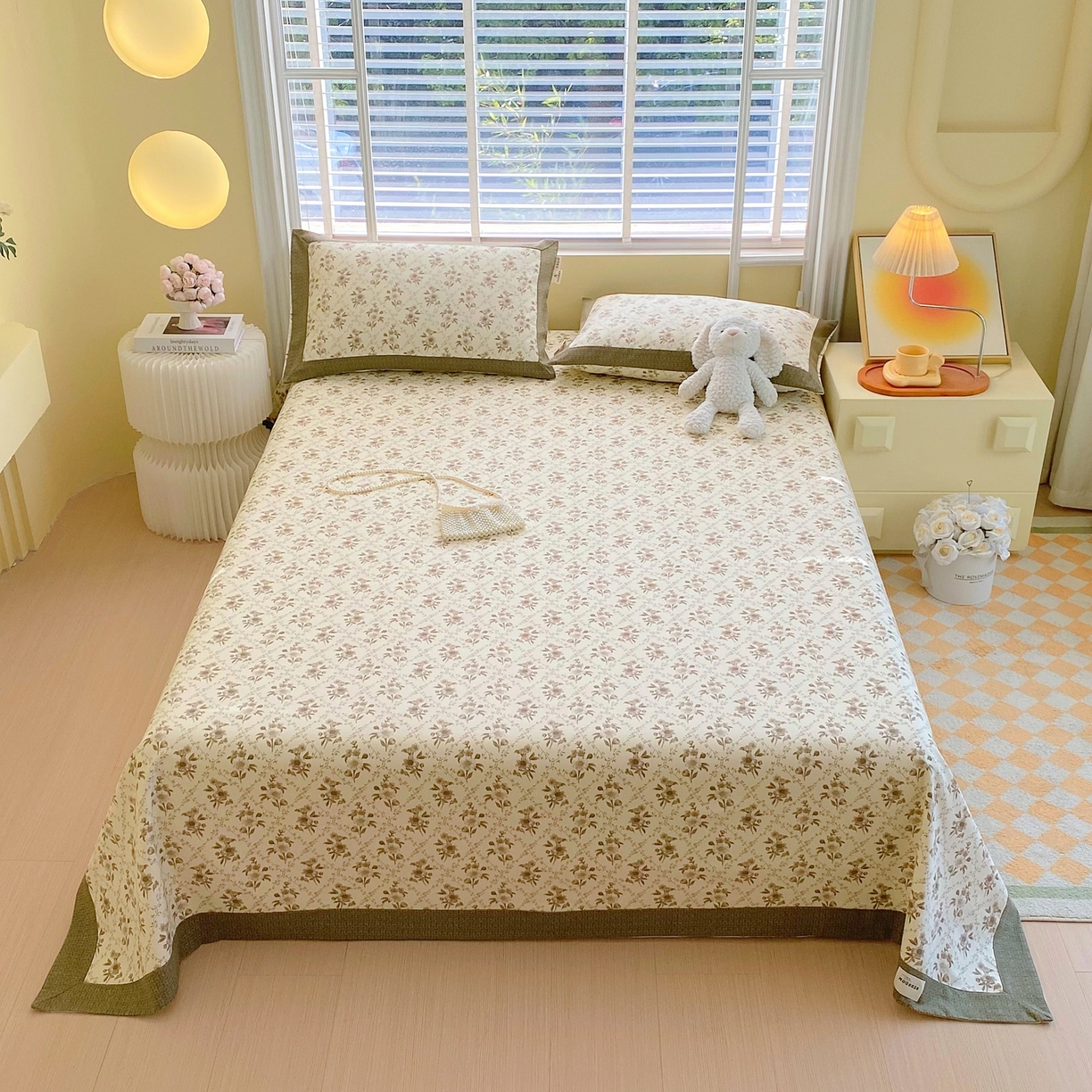 91家纺网 家纺一手货源 找家纺 （总）春皖家纺 2026新款全棉老粗布席子凉席工艺款单床单床单单件