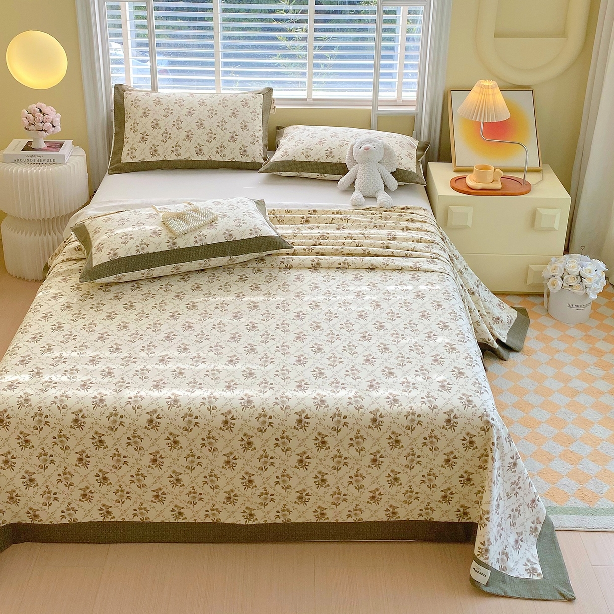 91家纺网 家纺一手货源 找家纺 （总）春皖家纺 2026新款全棉老粗布席子凉席工艺款单床单床单单件