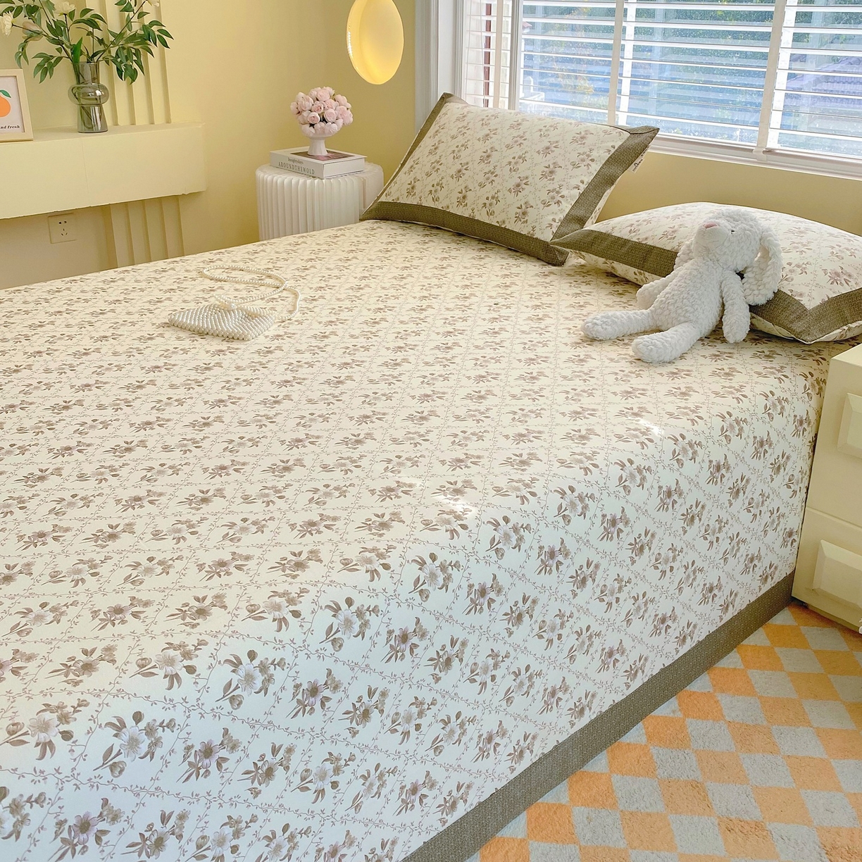 91家纺网 家纺一手货源 找家纺 （总）春皖家纺 2026新款全棉老粗布席子凉席工艺款单床单床单单件