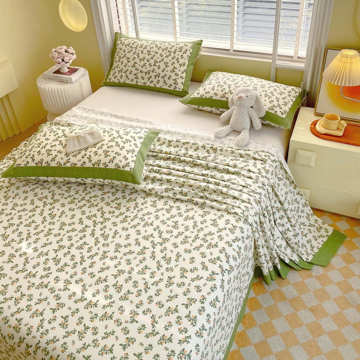 91家纺网 家纺一手货源 找家纺 春皖家纺 2026新款全棉老粗布席子凉席工艺款单床单床单单件 翠林音