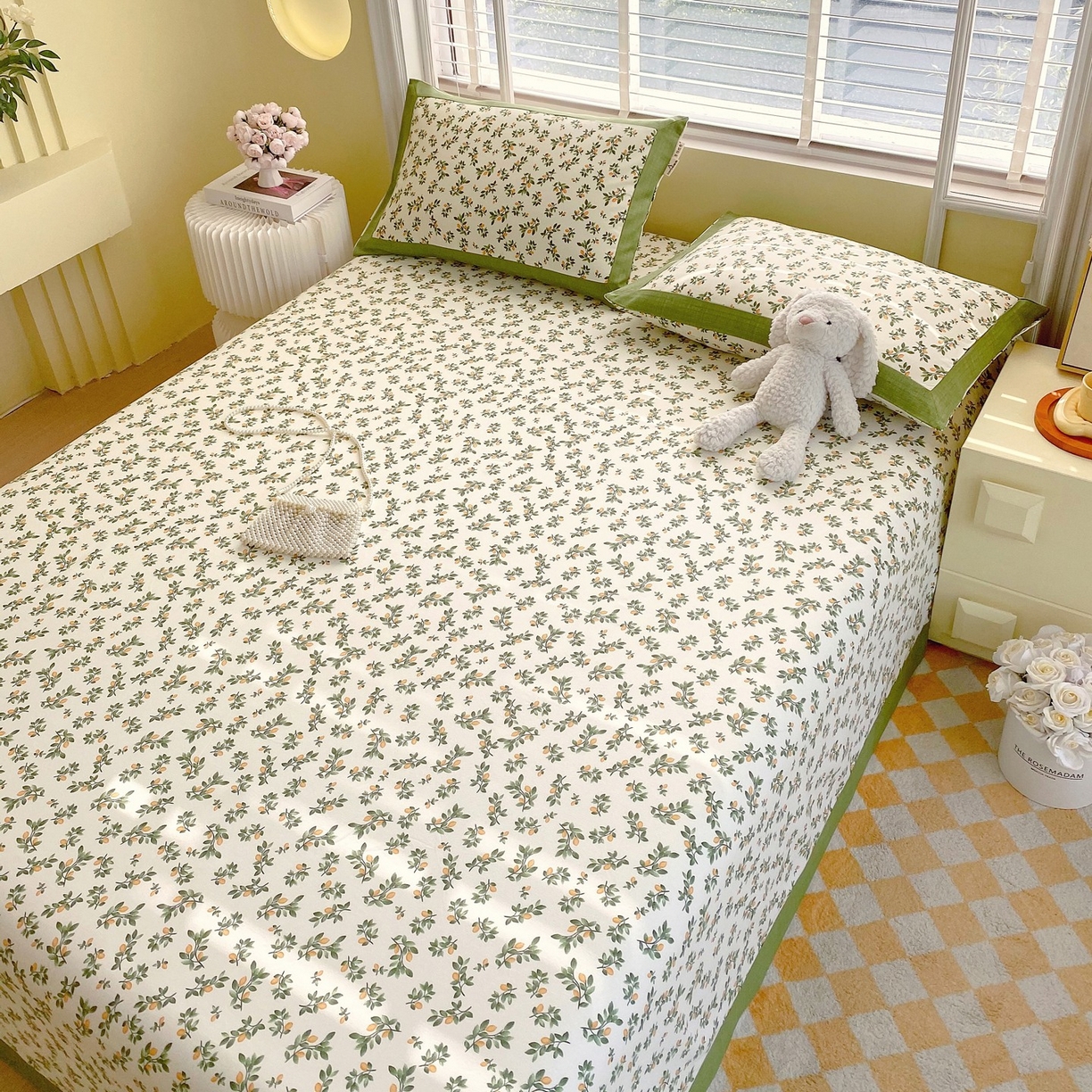 91家纺网 家纺一手货源 找家纺 春皖家纺 2026新款全棉老粗布席子凉席工艺款单床单床单单件 翠林音