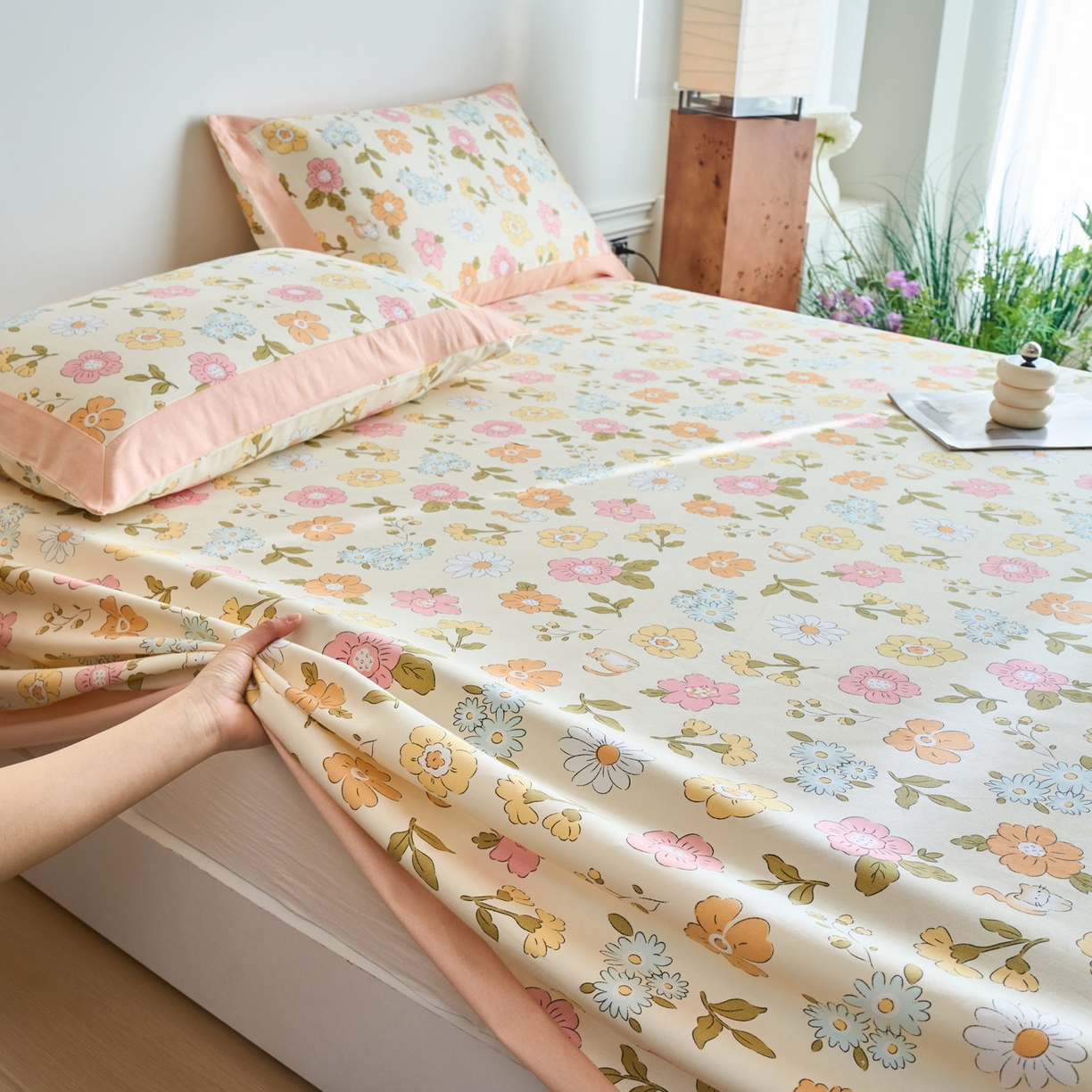 91家纺网 家纺一手货源 找家纺 春皖家纺 2026新款全棉老粗布席子凉席工艺款单床单床单单件 繁华