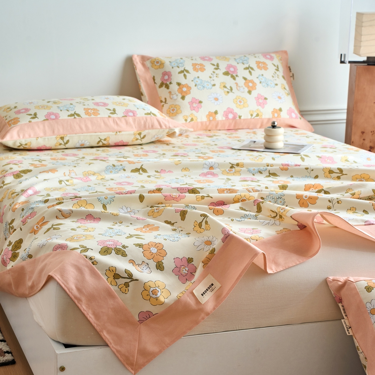 91家纺网 家纺一手货源 找家纺 春皖家纺 2026新款全棉老粗布席子凉席工艺款单床单床单单件 繁华