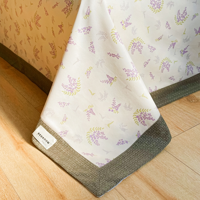 91家纺网 家纺一手货源 找家纺 春皖家纺 2026新款全棉老粗布席子凉席工艺款单床单床单单件 浪漫紫