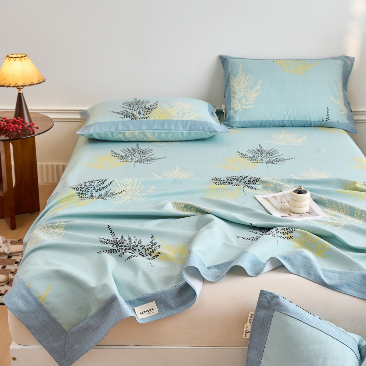 91家纺网 家纺一手货源 找家纺 春皖家纺 2026新款全棉老粗布席子凉席工艺款单床单床单单件 轻舞