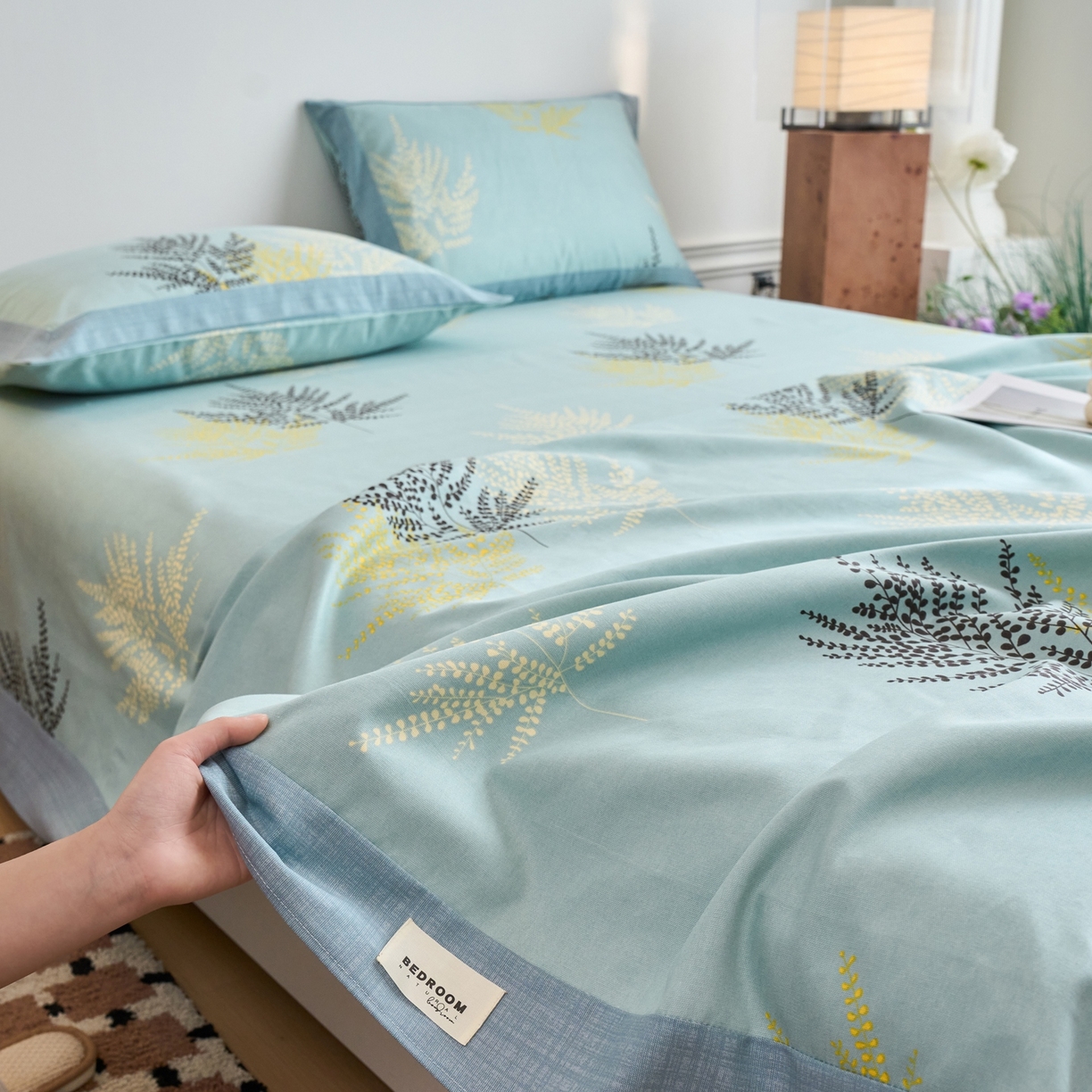 91家纺网 家纺一手货源 找家纺 春皖家纺 2026新款全棉老粗布席子凉席工艺款单床单床单单件 轻舞