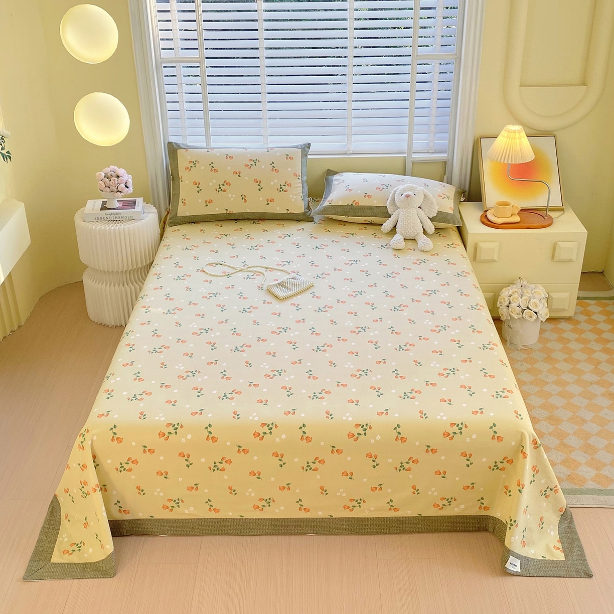 91家纺网 家纺一手货源 找家纺 春皖家纺 2026新款全棉老粗布席子凉席工艺款单床单床单单件 夏日炽