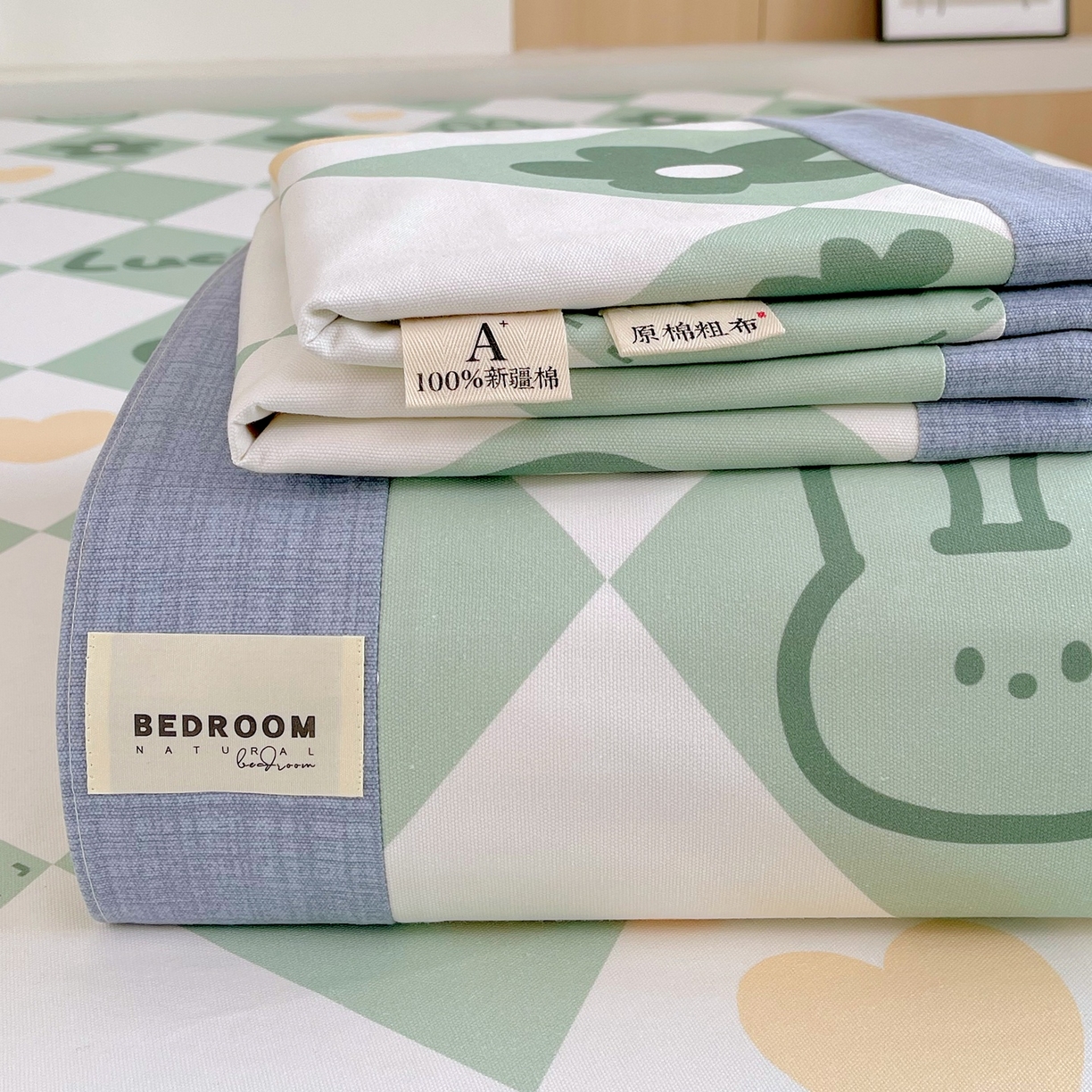 春皖家纺 2026新款全棉老粗布席子凉席工艺款单床单床单单件 幸运