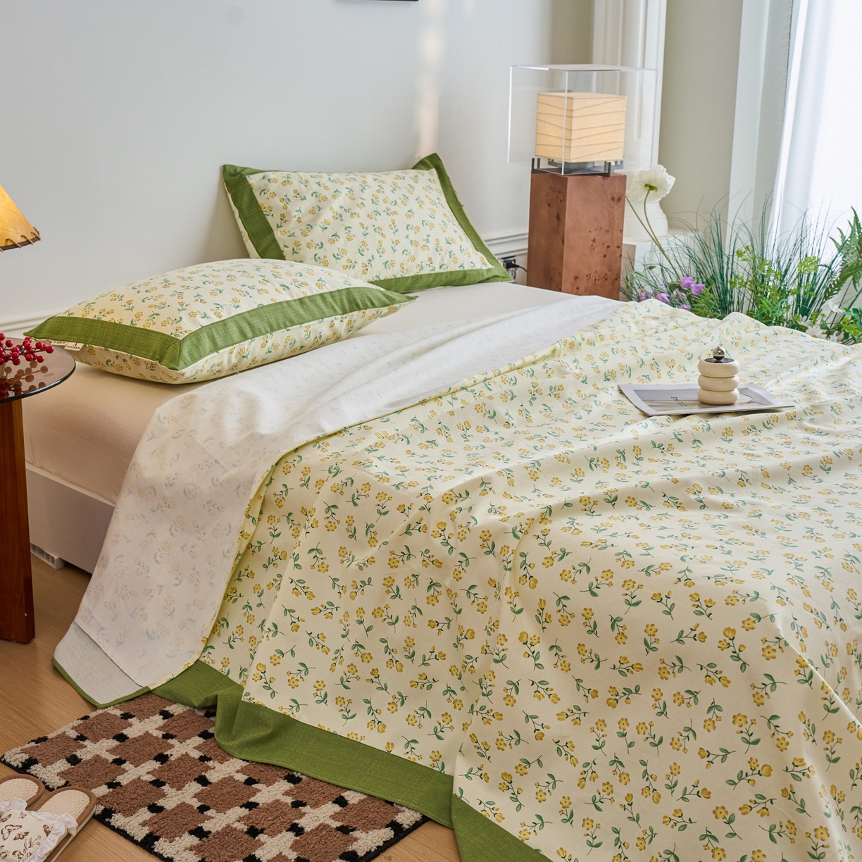 91家纺网 家纺一手货源 找家纺 春皖家纺 2026新款全棉老粗布席子凉席工艺款单床单床单单件 伊兰