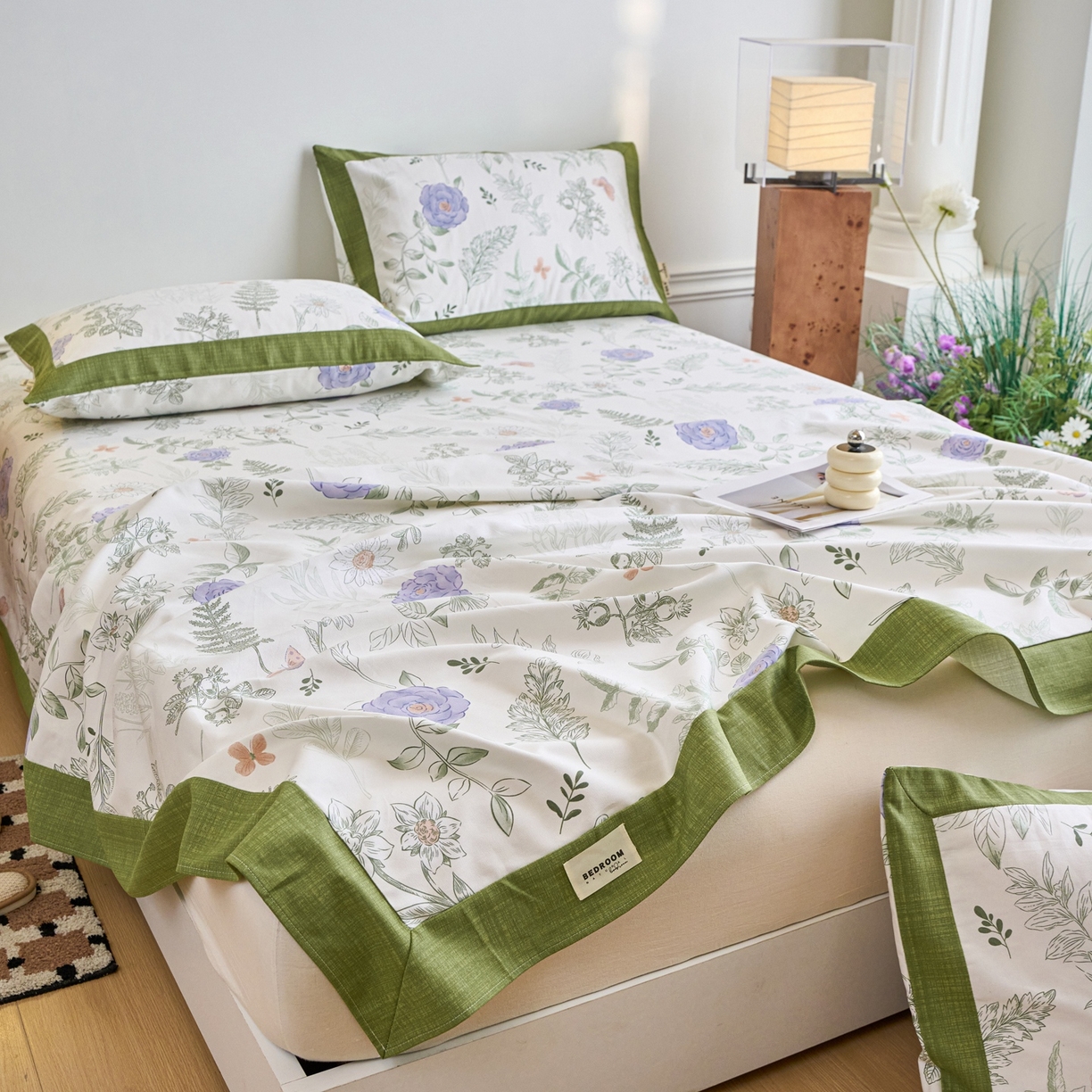 91家纺网 家纺一手货源 找家纺 春皖家纺 2026新款全棉老粗布席子凉席工艺款单床单床单单件 逸云