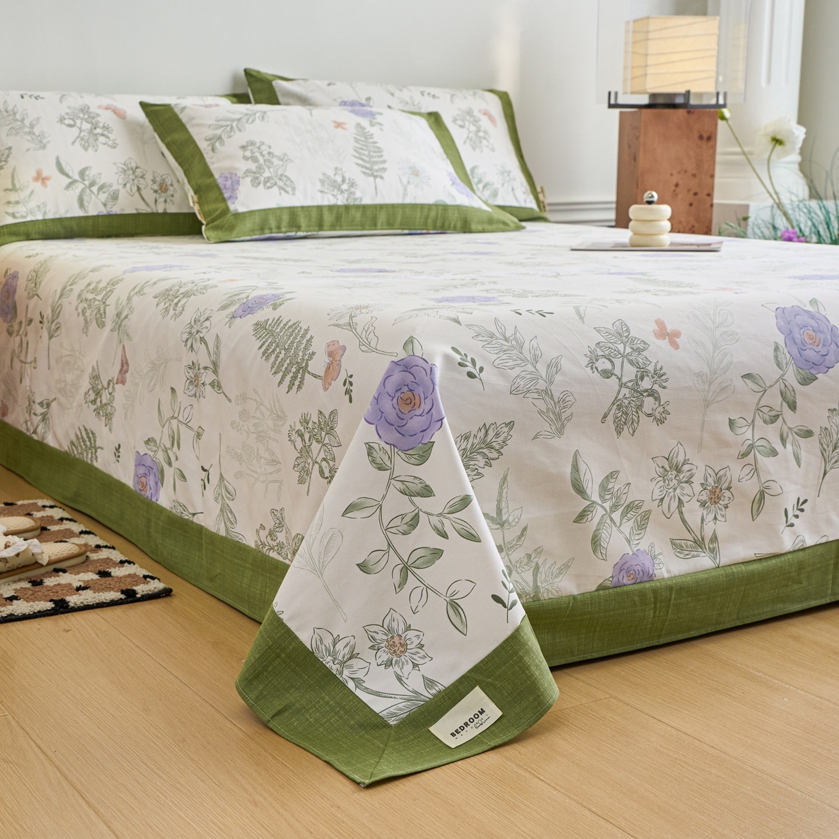 91家纺网 家纺一手货源 找家纺 春皖家纺 2026新款全棉老粗布席子凉席工艺款单床单床单单件 逸云