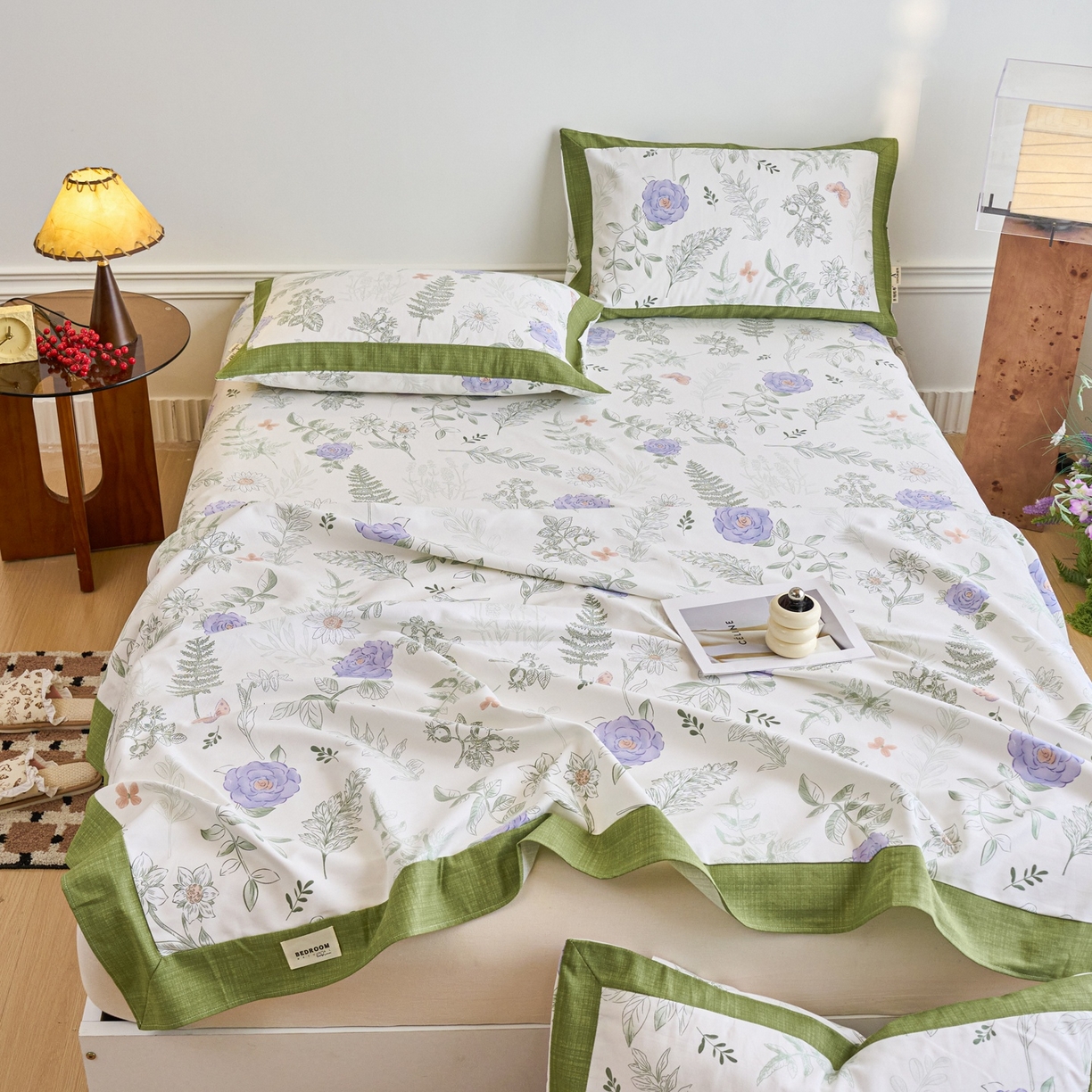 91家纺网 家纺一手货源 找家纺 春皖家纺 2026新款全棉老粗布席子凉席工艺款单床单床单单件 逸云