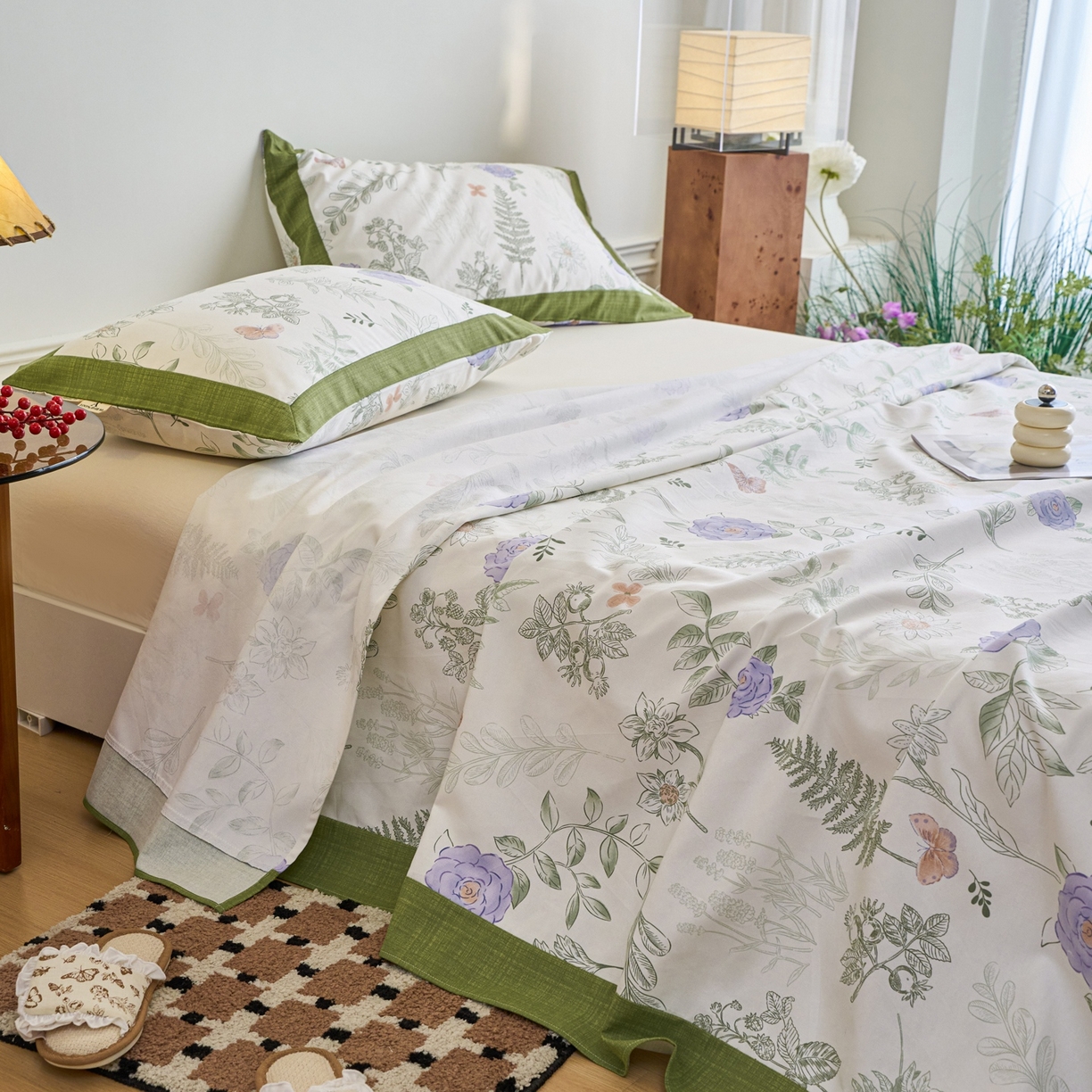 91家纺网 家纺一手货源 找家纺 春皖家纺 2026新款全棉老粗布席子凉席工艺款单床单床单单件 逸云