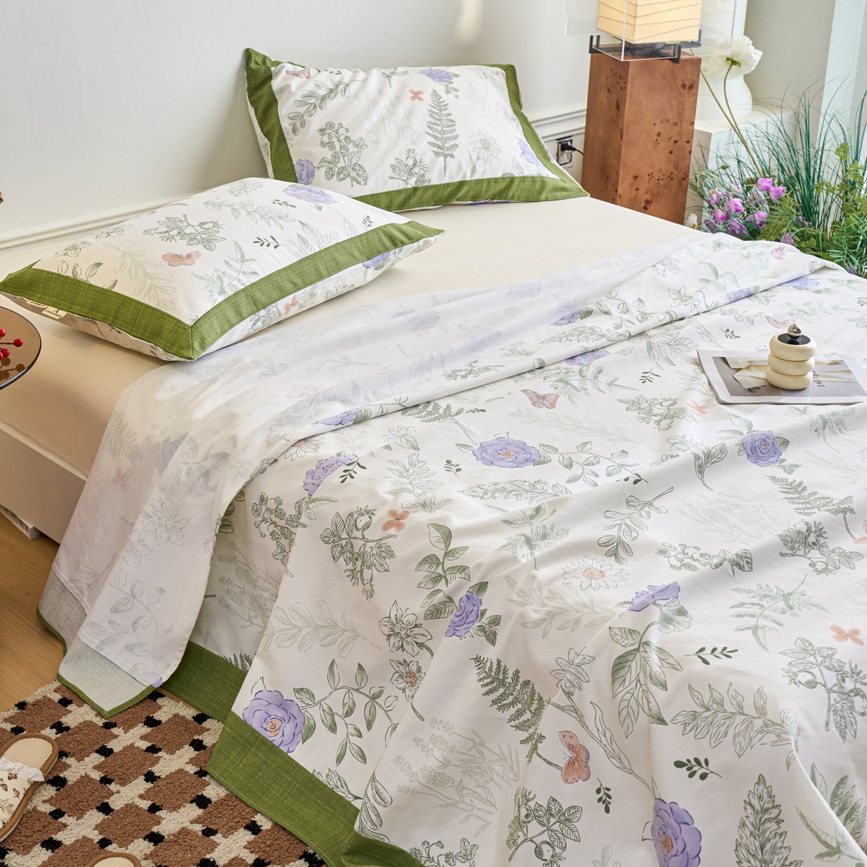 91家纺网 家纺一手货源 找家纺 春皖家纺 2026新款全棉老粗布席子凉席工艺款单床单床单单件 逸云