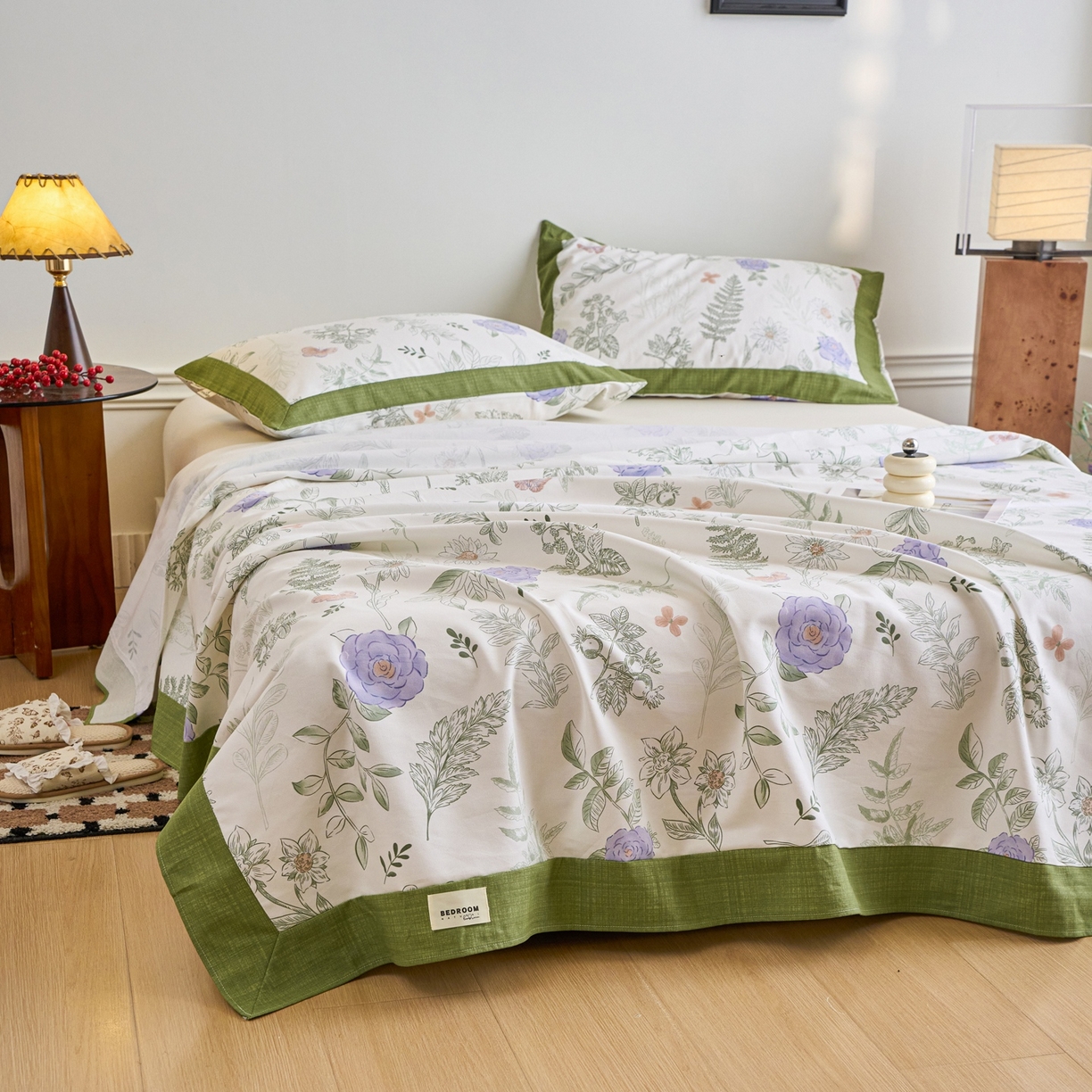 91家纺网 家纺一手货源 找家纺 春皖家纺 2026新款全棉老粗布席子凉席工艺款单床单床单单件 逸云