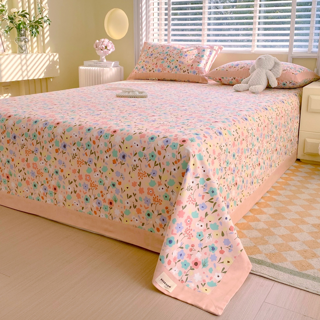 91家纺网 家纺一手货源 找家纺 春皖家纺 2026新款全棉老粗布席子凉席工艺款单床单床单单件 织梦