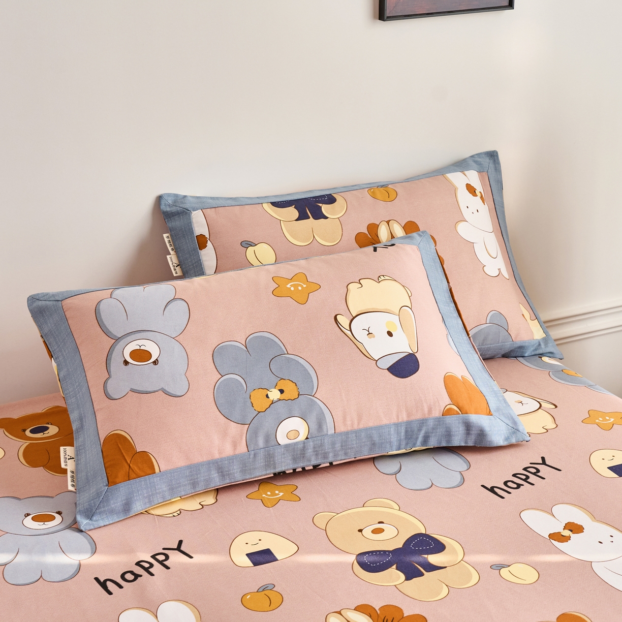 91家纺网 家纺一手货源 找家纺 （总）春皖家纺 2026新款全棉老粗布工艺款单枕套枕套单件