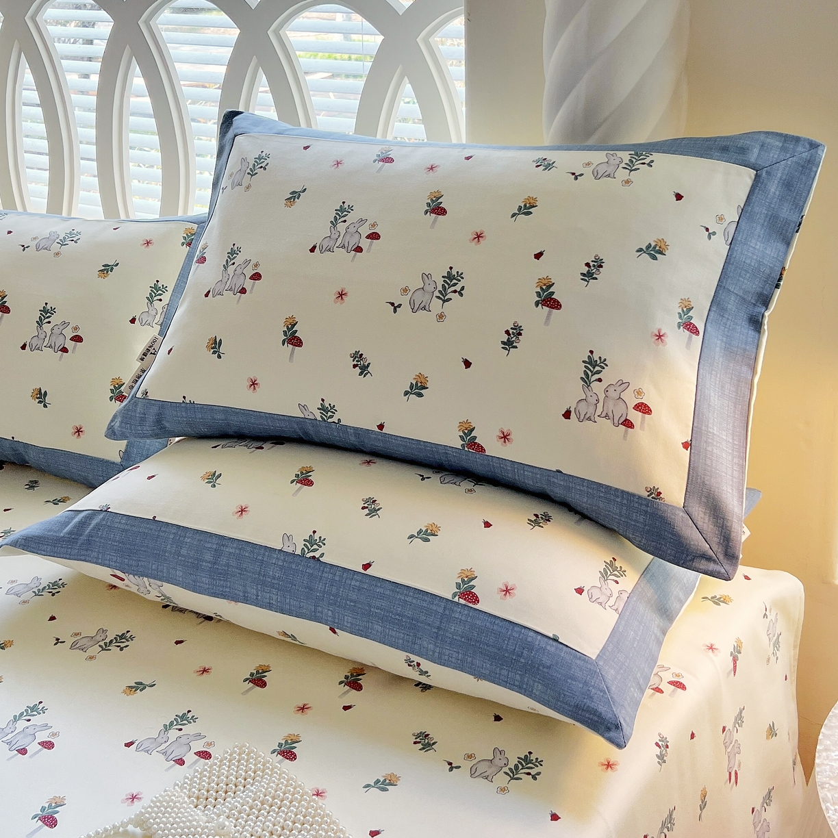 91家纺网 家纺一手货源 找家纺 （总）春皖家纺 2026新款全棉老粗布工艺款单枕套枕套单件