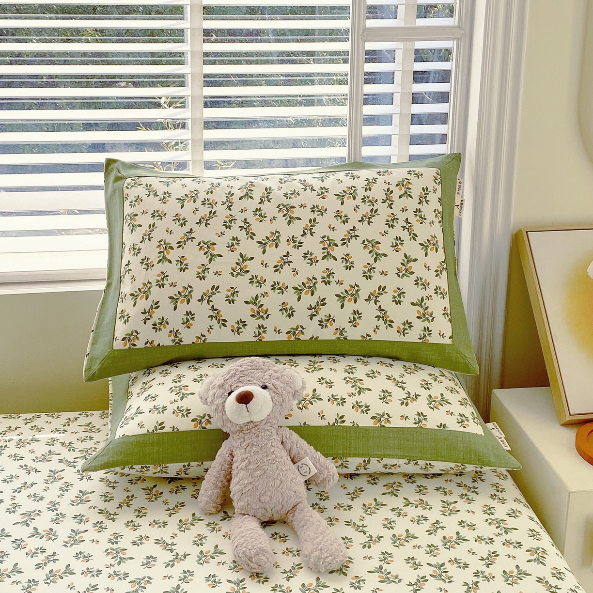 91家纺网 家纺一手货源 找家纺 春皖家纺 2026新款全棉老粗布工艺款单枕套枕套单件 翠林音