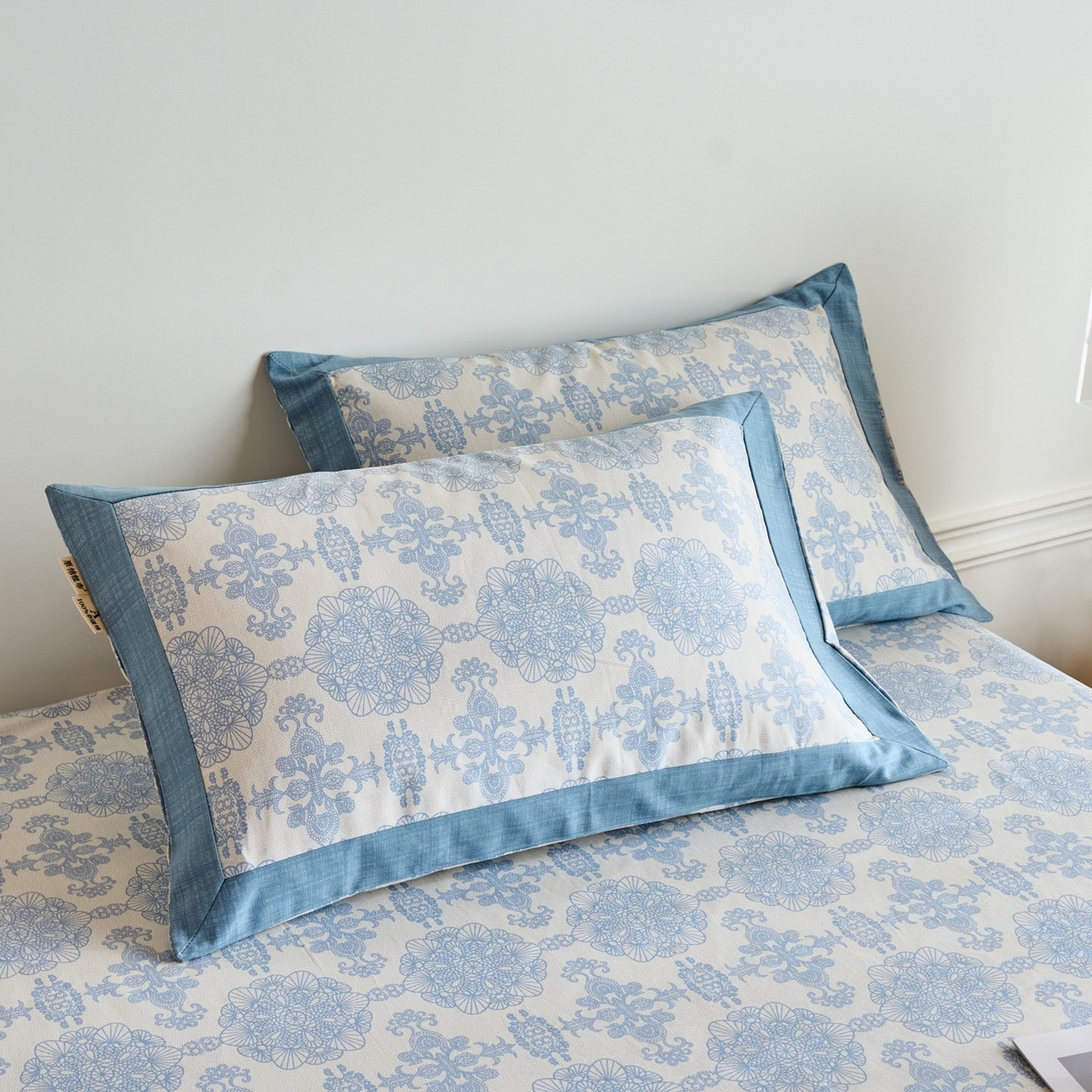 91家纺网 家纺一手货源 找家纺 春皖家纺 2026新款全棉老粗布工艺款单枕套枕套单件 卢卡