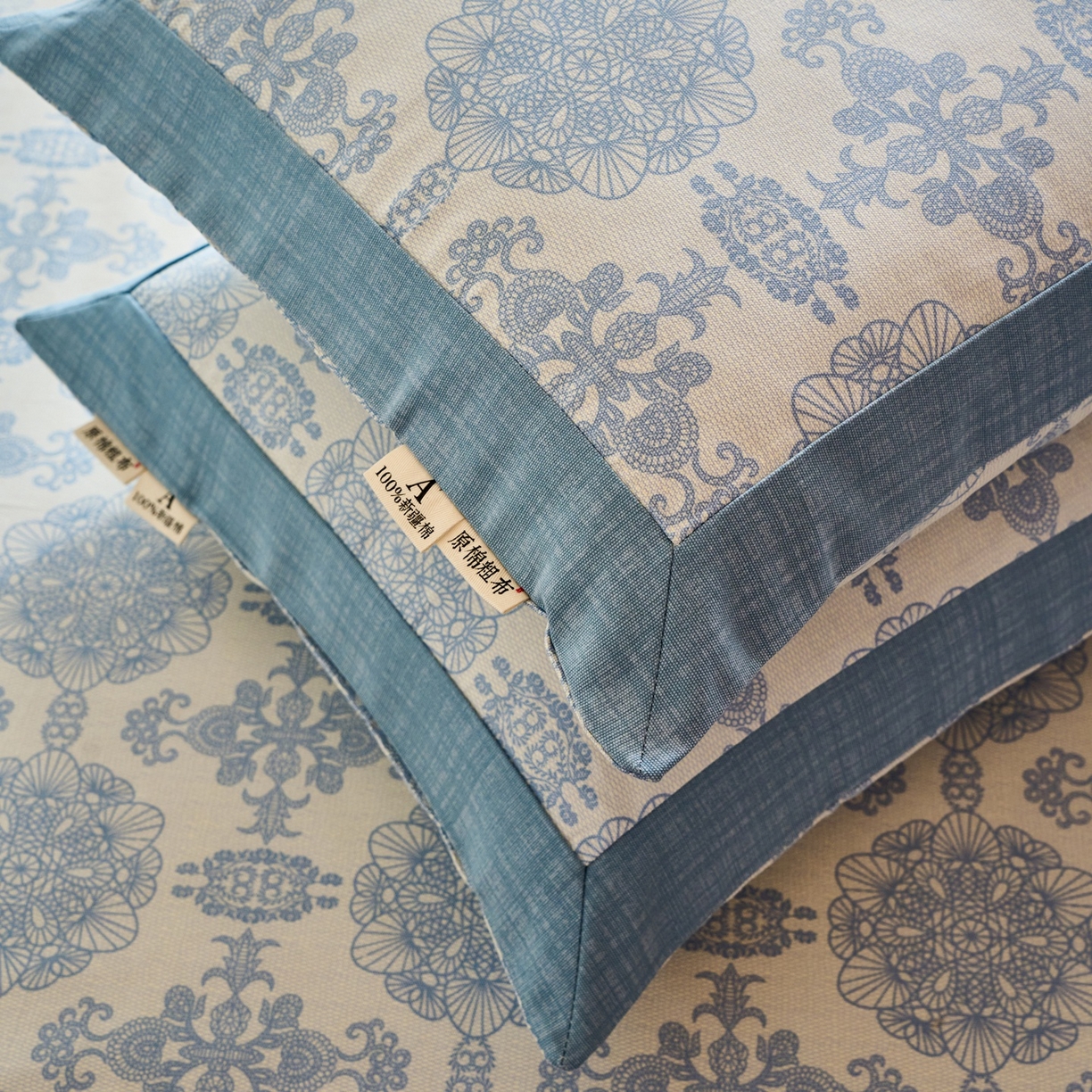 91家纺网 家纺一手货源 找家纺 春皖家纺 2026新款全棉老粗布工艺款单枕套枕套单件 卢卡