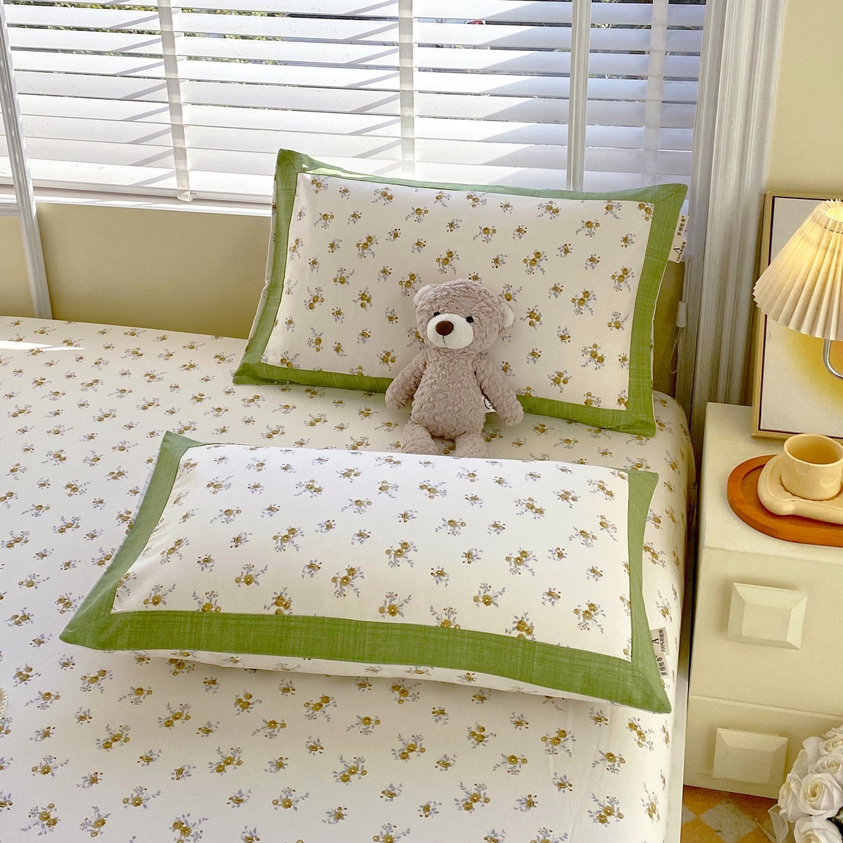 91家纺网 家纺一手货源 找家纺 春皖家纺 2026新款全棉老粗布工艺款单枕套枕套单件 倩影米