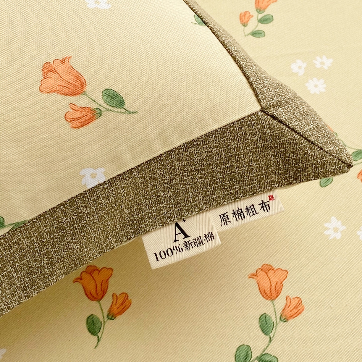 91家纺网 家纺一手货源 找家纺 春皖家纺 2026新款全棉老粗布工艺款单枕套枕套单件 夏日炽