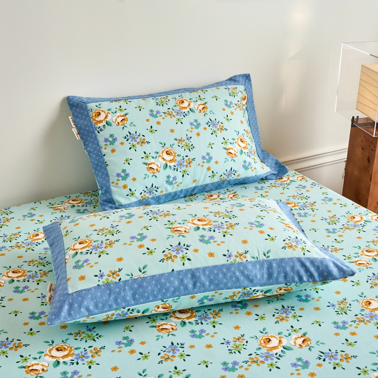 91家纺网 家纺一手货源 找家纺 春皖家纺 2026新款全棉老粗布工艺款单枕套枕套单件 绚烂