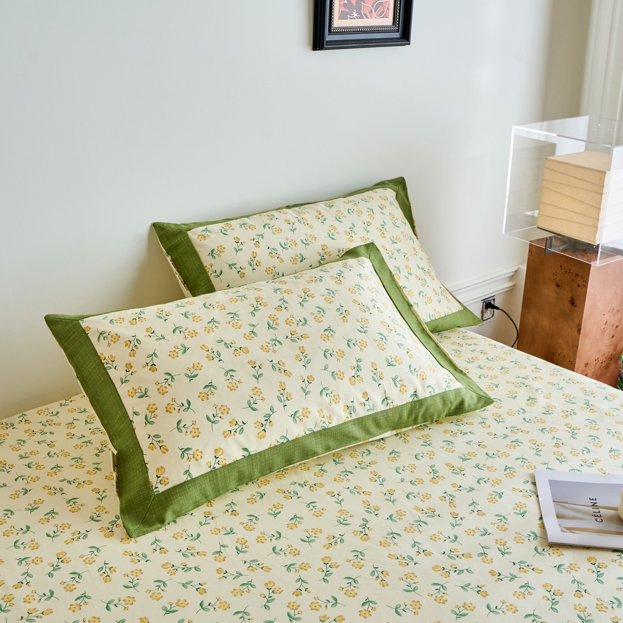 91家纺网 家纺一手货源 找家纺 春皖家纺 2026新款全棉老粗布工艺款单枕套枕套单件 伊兰