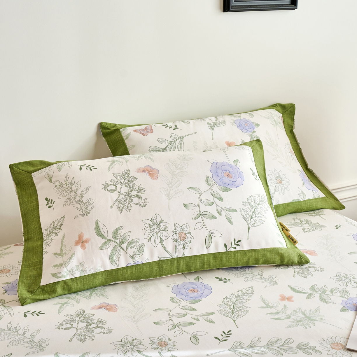 春皖家纺 2026新款全棉老粗布工艺款单枕套枕套单件 逸云