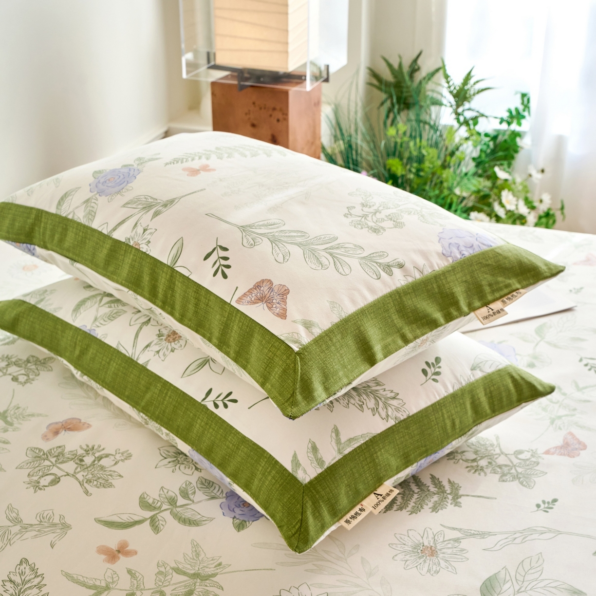 91家纺网 家纺一手货源 找家纺 春皖家纺 2026新款全棉老粗布工艺款单枕套枕套单件 逸云