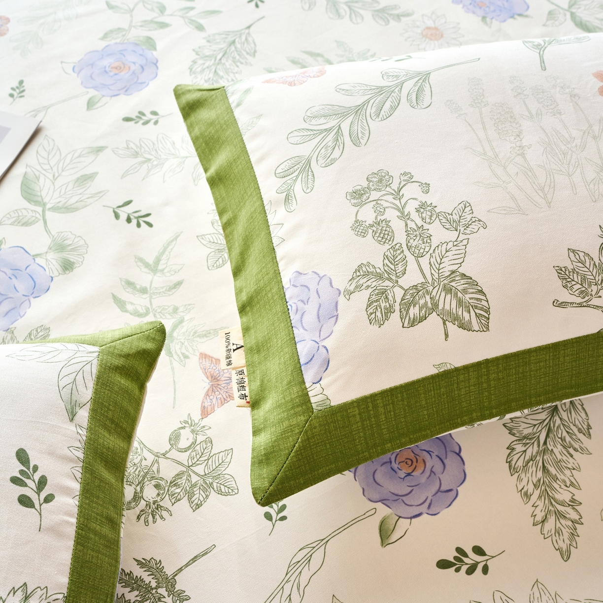 91家纺网 家纺一手货源 找家纺 春皖家纺 2026新款全棉老粗布工艺款单枕套枕套单件 逸云