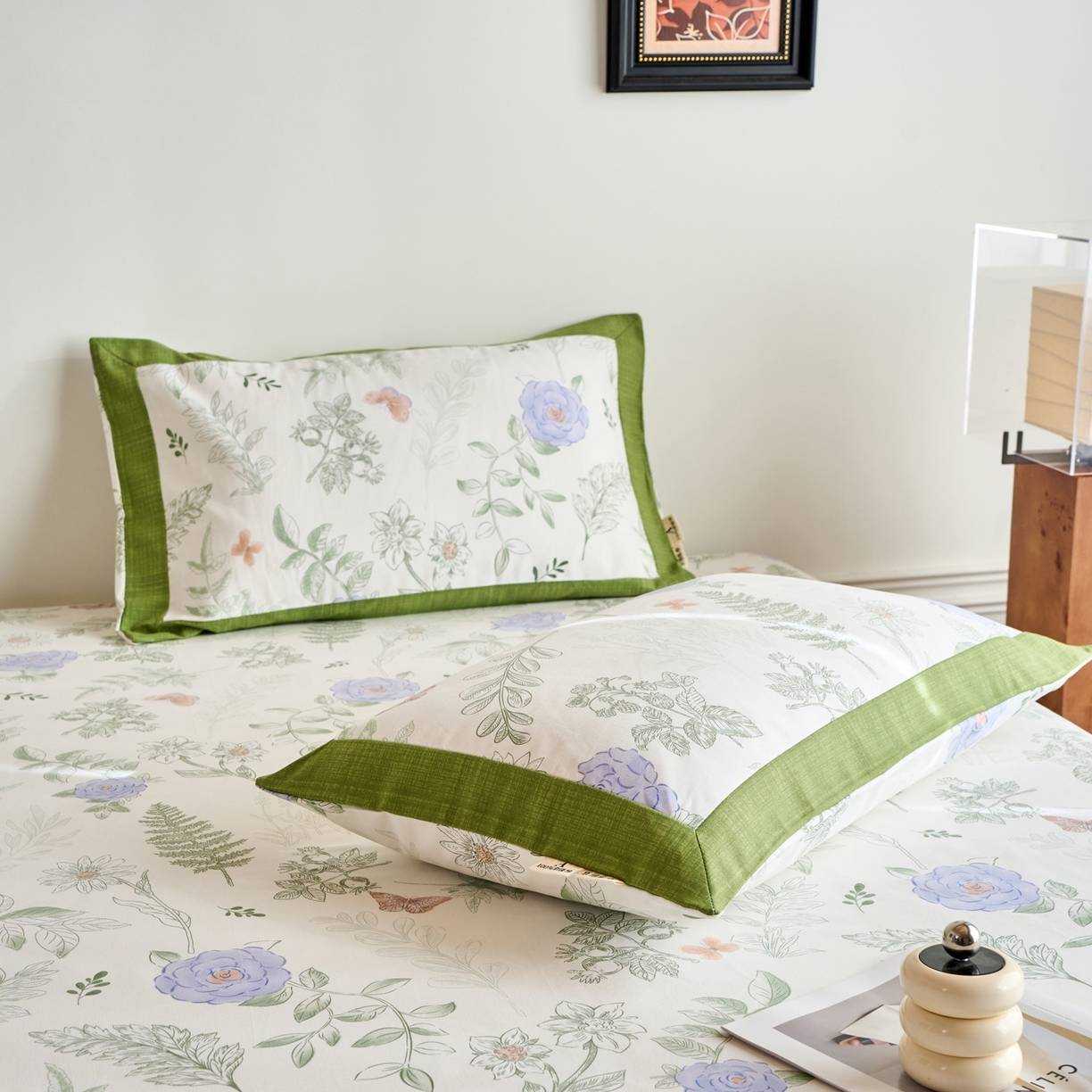 91家纺网 家纺一手货源 找家纺 春皖家纺 2026新款全棉老粗布工艺款单枕套枕套单件 逸云