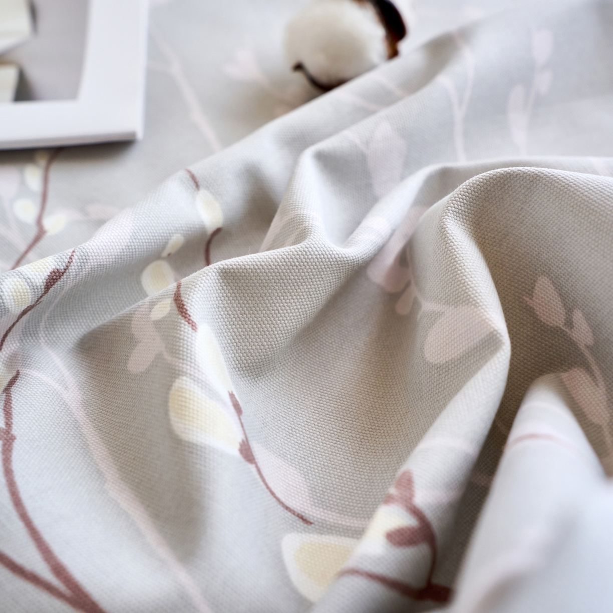 91家纺网 家纺一手货源 找家纺 春皖家纺 2026新款全棉老粗布工艺款单枕套枕套单件 枝丫