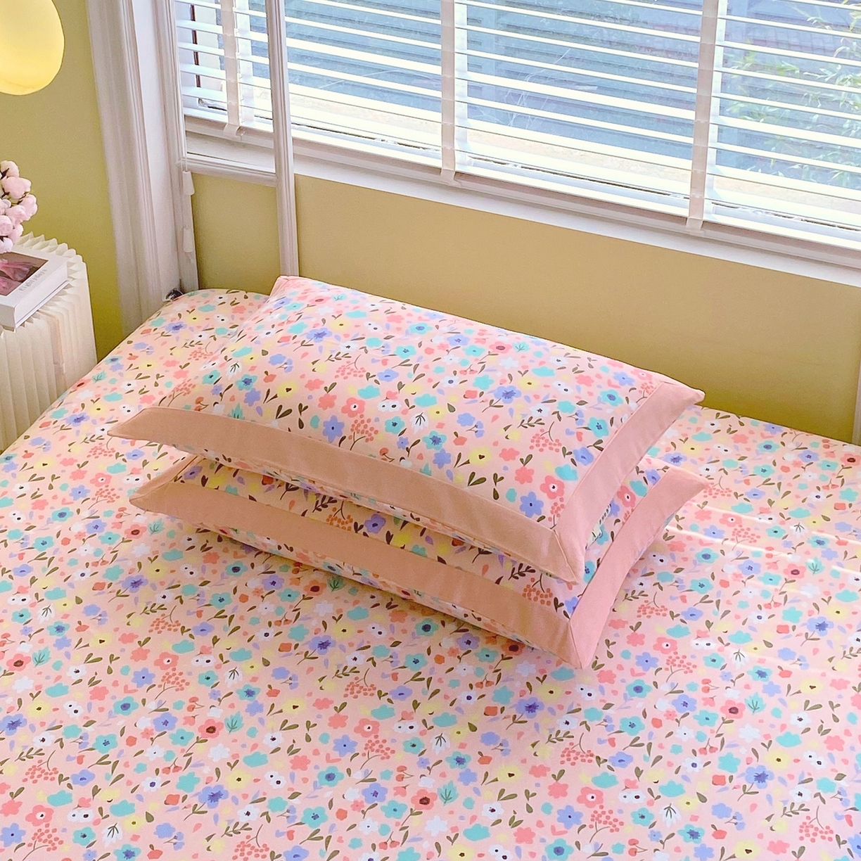 91家纺网 家纺一手货源 找家纺 春皖家纺 2026新款全棉老粗布工艺款单枕套枕套单件 织梦