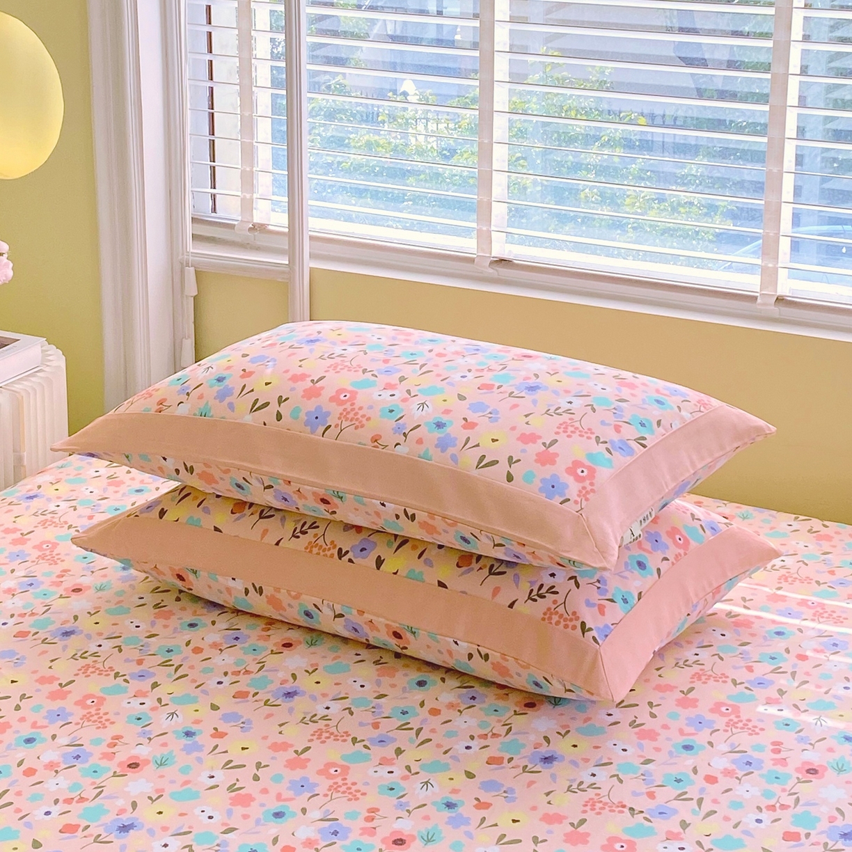 91家纺网 家纺一手货源 找家纺 春皖家纺 2026新款全棉老粗布工艺款单枕套枕套单件 织梦