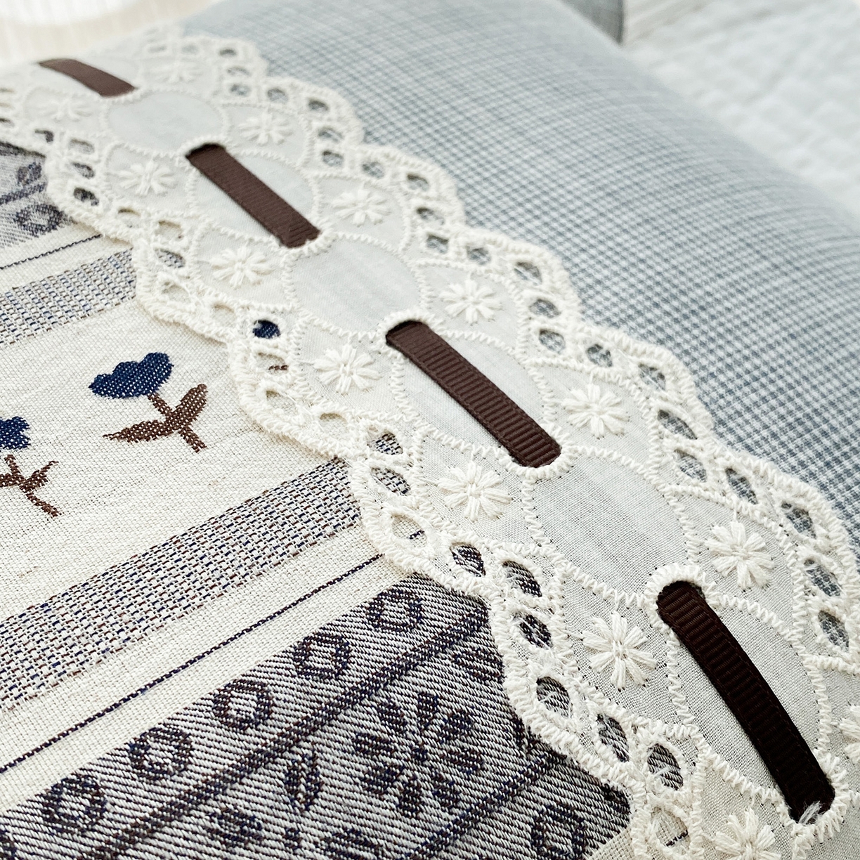 91家纺网 家纺一手货源 找家纺 （总）梦叶草 2026新款全棉双层纱花边荞麦枕公主风荞麦枕头